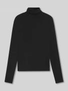 BOSS Orange Slim Fit Langarmshirt aus Lyocell-Mix in Black, Größe M