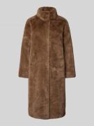 JOOP! Mantel mit Kunstfell in Mittelbraun, Größe 38
