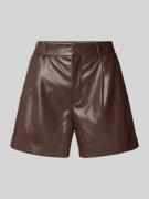 Only Regular Fit Shorts in Leder-Optik Modell 'SMOOTH' in Schoko, Größ...