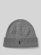Polo Ralph Lauren Beanie aus Wolle mit Label-Stitching in Mittelgrau M...