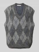 Gestuz Pullunder mit V-Ausschnitt in Anthrazit, Größe M