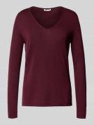 Tom Tailor Regular Fit Strickshirt aus Baumwoll-Viskose-Mix in Bordeau...