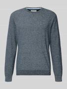 Tom Tailor Regular Fit Strickpullover aus reiner Baumwolle in Blau, Gr...