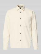 Tom Tailor Denim Relaxed Fit Cordhemd aus reiner Baumwolle in Offwhite...