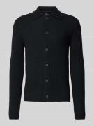 Marc O'Polo Regular Fit Strickjacke aus Woll-Mix in Black, Größe L