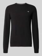 Gant Strickpullover aus reiner Lammwolle mit gerippten Abschlüssen in ...
