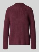 monari Strickpullover mit Stehkragen in Bordeaux, Größe 36