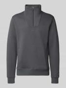 CHAMPION Sweatshirt mit Stehkragen und Reißverschluss in Anthrazit, Gr...