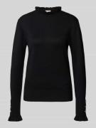 FREE/QUENT Regular Fit Longsleeve aus Viskose-Mix Modell 'Katie' in Bl...