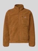 Dickies Sweatjacke aus Teddyfell in Cognac, Größe L