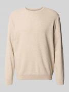 Tom Tailor Regular Fit Strickpullover aus reiner Baumwolle in Offwhite...
