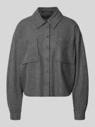 Luisa Cerano Blazer mit Knopfleiste in Mittelgrau Melange, Größe 44