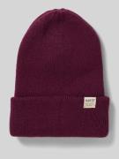 Barts Mütze mit Umschlag und Label-Detail Modell 'KINABALU' in Aubergi...