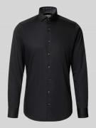 OLYMP Level Five Body Fit Businesshemd mit Knopfleiste in Black, Größe...