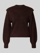 Scotch & Soda Strickpullover mit gerippten Abschlüssen in Schoko, Größ...