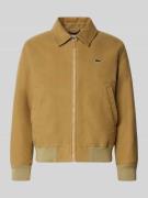 Lacoste Regular Fit Bomberjacke aus reiner Baumwolle in Beige, Größe 4...