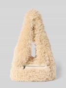 Marc Cain Handtasche aus Kunstfell mit Tragehenkeln in Ecru, Größe 1