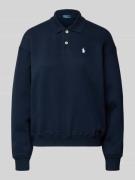 Polo Ralph Lauren Sweatshirt mit Polokragen in Marine, Größe L