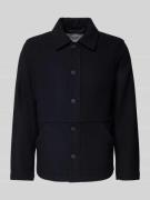 Marc O'Polo Denim Regular Fit Wolljacke mit Umlegekragen in Marine, Gr...