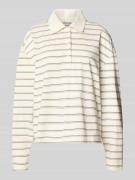 My Essential Wardrobe Longsleeve mit Polokragen Modell 'Anna' in Offwh...