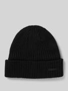 Barts Beanie mit Label-Detail Modell 'WILBERT' in Black, Größe 1