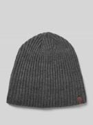 Barts Mütze mit Label-Detail Modell 'WILBERT' in Mittelgrau, Größe 1