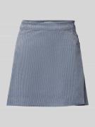 mbyM Minirock in Cord-Optik Modell 'Marlie' in Mittelgrau, Größe L