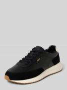 BOSS Low Top Sneaker aus echtem Leder Modell 'VINSTON' in Black, Größe...