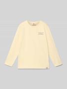 Garcia Longsleeve mit Label-Print in Ecru, Größe 152