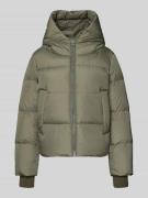 Marc O'Polo Regular Fit Daunenjacke mit Kapuze in Taupe, Größe 34