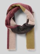 Marc O'Polo Schal aus Schurwolle mit geometrischem Muster in Dunkelbra...