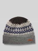 Barts Beanie mit Label-Detail Modell 'Gregory' in Anthrazit, Größe 1