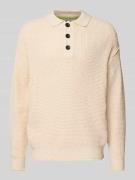 Scotch & Soda Strickpullover mit Leinen-Anteil in Offwhite, Größe XL