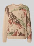 Scotch & Soda Strickpullover mit gerippten Abschlüssen in Mittelbraun,...