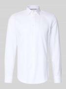 Jake*s Slim Fit Business-Hemd aus reiner Baumwolle in Weiss, Größe 39/...