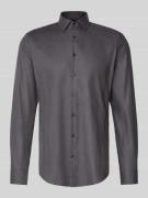 Jake*s Slim Fit Business-Hemd aus reiner Baumwolle in Anthrazit, Größe...