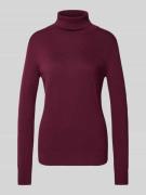 Tom Tailor Regular Fit Turtleneck aus Baumwoll-Viskose-Mix in Bordeaux...