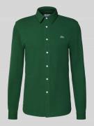 Lacoste Slim Fit Freizeithemd in Struktur-Optik in Gruen, Größe 39