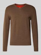 Tom Tailor Regular Fit Strickpullover aus reiner Baumwolle in Offwhite...