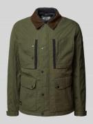 camel active Regular Fit Parka mit Umlegekragen aus Cord in Oliv, Größ...