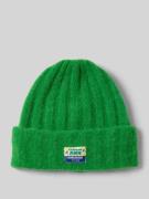 American Vintage Strickmütze mit Label-Patch Modell 'VITOW' in Neon Gr...