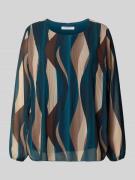 ZABAIONE Blusenshirt mit Rundhalsausschnitt in Dunkelgruen, Größe L