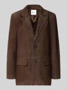 My Essential Wardrobe Regular Fit Blazer aus echtem Ziegenvelours Mode...