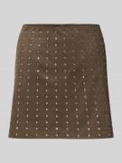 Jake*s Casual Minirock mit Ziersteinbesatz in Schlamm, Größe 36
