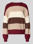 Only Loose Fit Strickpullover aus Viskose-Mix Modell 'ATIA' in Bordeau...