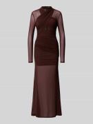 Bardot Abendkleid mit Nahtreißverschluss Modell 'VERIA' in Schoko, Grö...