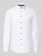 Jake*s Slim Fit Businesshemd aus Baumwolle mit Kentkragen in Weiss, Gr...