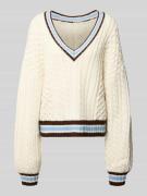 Gestuz Strickpullover aus Woll-Mix Modell 'taiba' in Beige, Größe L