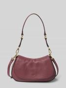 Abro Handtasche mit Label-Detail in Dunkelrot, Größe 1