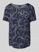 s.Oliver BLACK LABEL Regular Fit Blusenshirt mit Allover-Muster in Mar...